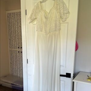 ANTONIO MELANI White Lace Jumpsuit